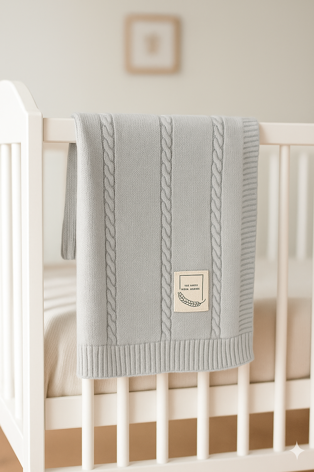 Battaniye - Pamuklu Triko Örgü Bebek Battaniyesi Me Classic - Miespiga