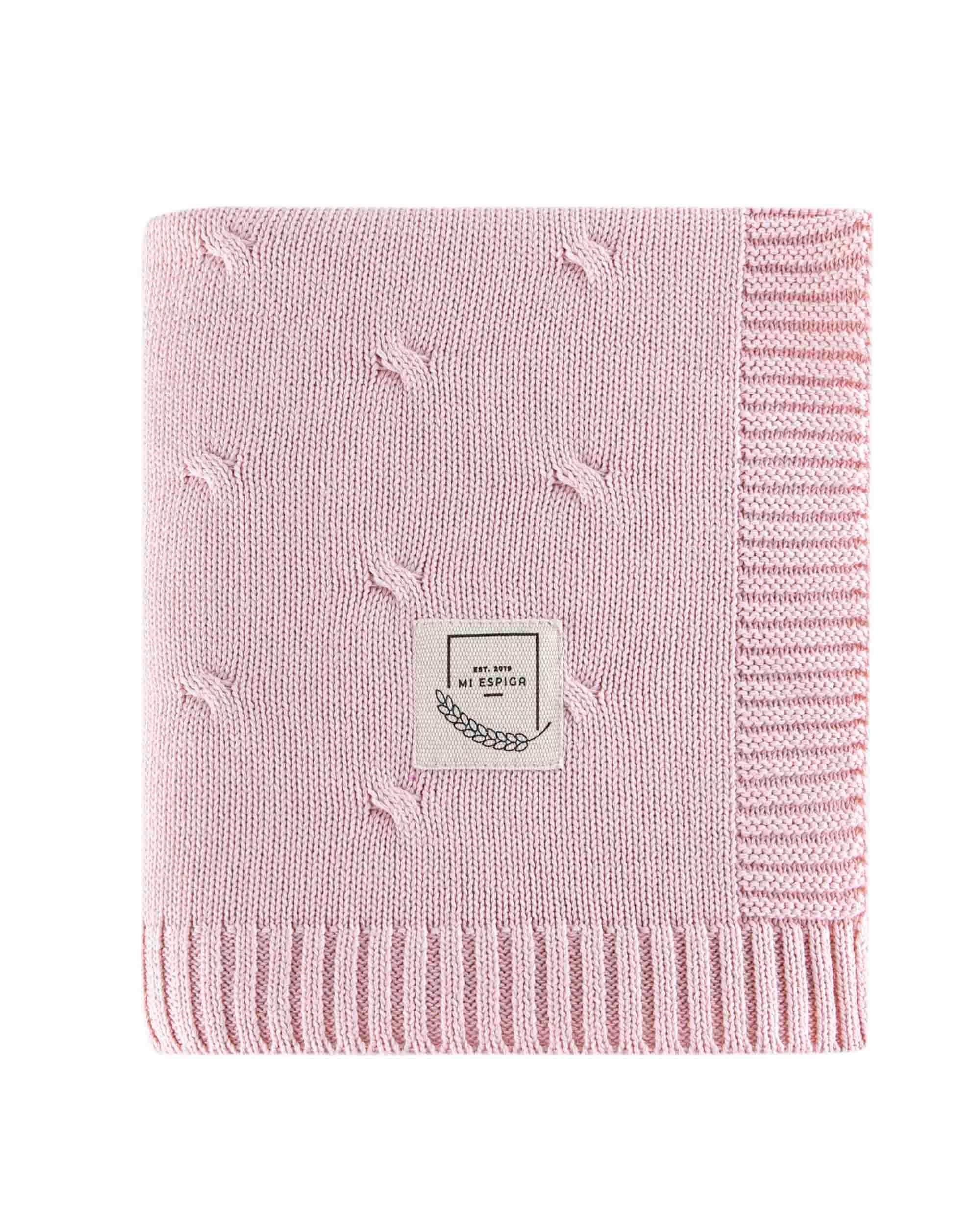 Battaniye - Pamuklu Triko Örgü Bebek Battaniyesi Sycamore - Miespiga