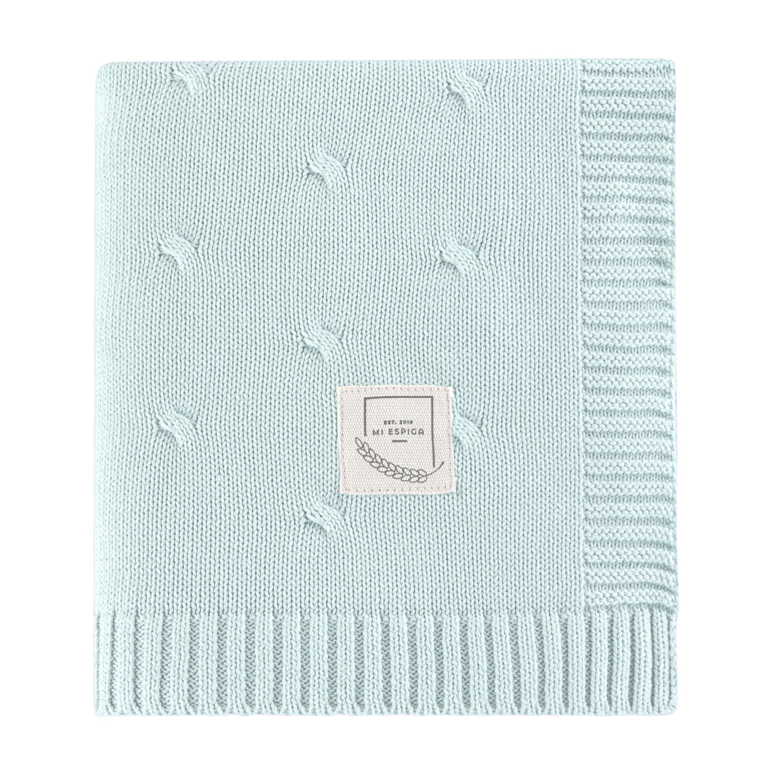 Battaniye - Pamuklu Triko Örgü Bebek Battaniyesi Sycamore - Miespiga