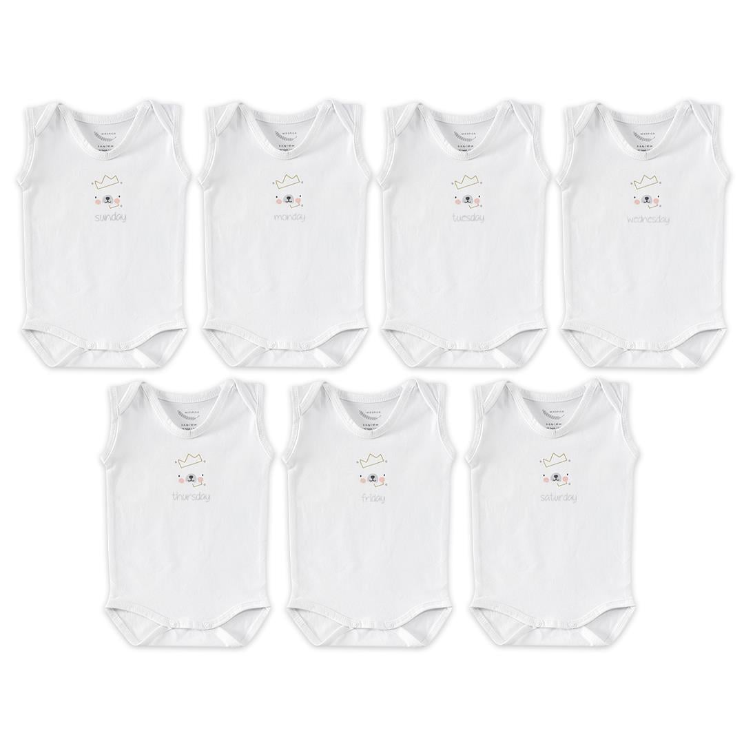 Body - Seven Day Bebek 7'Li Kolsuz Body Set - Miespiga