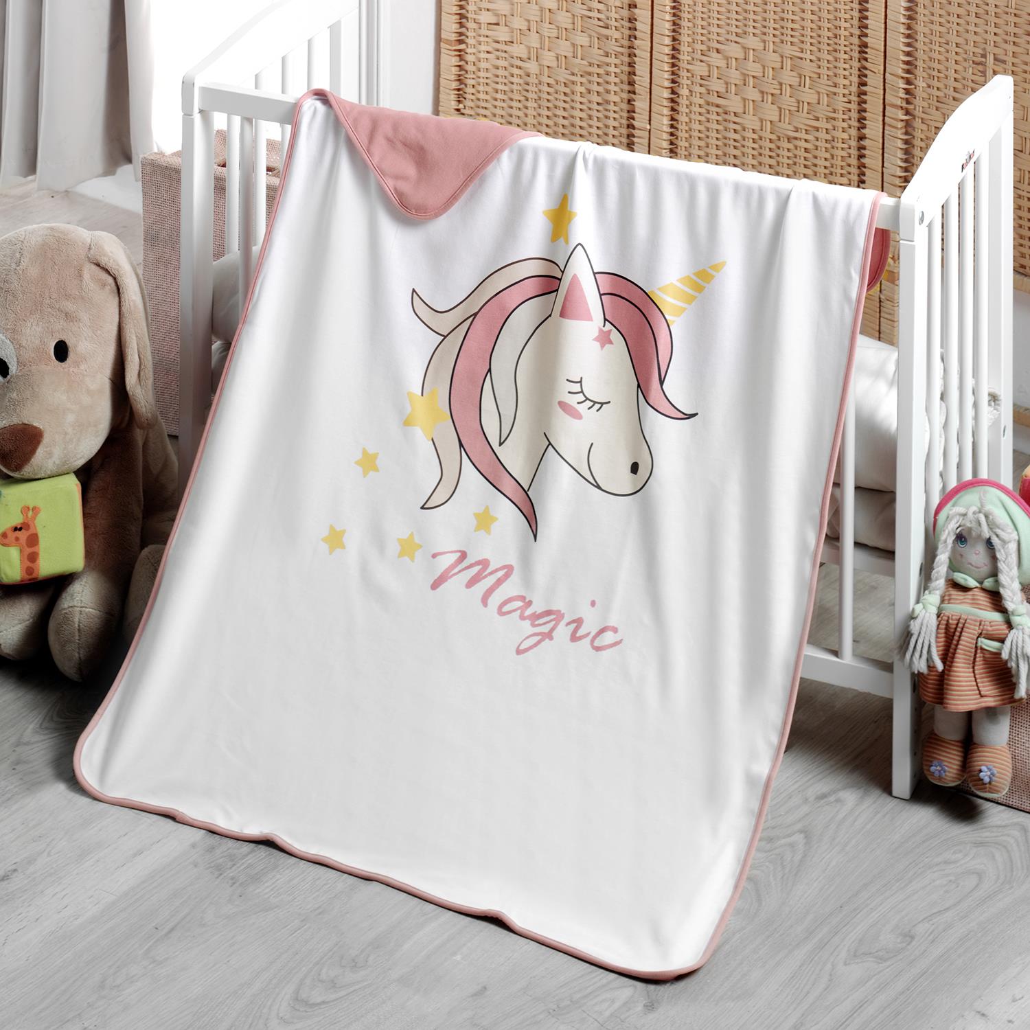 Battaniye - Unicorn Bebek Battaniye 75x100 - Miespiga