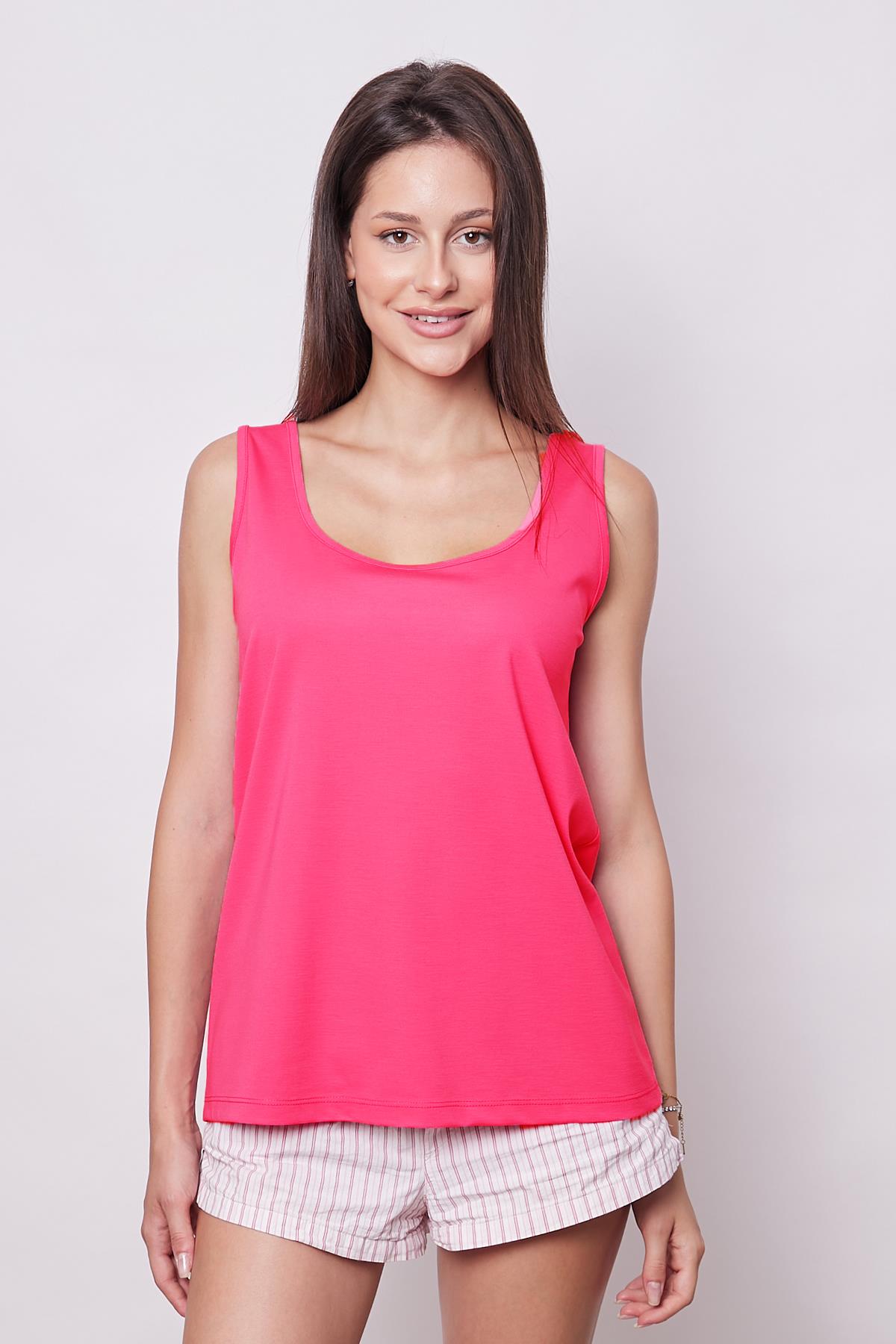 Likralı Span Kumaş Ön Arka Balen Yaka Kalın Askılı Basen Boy Bluz-Fujya 