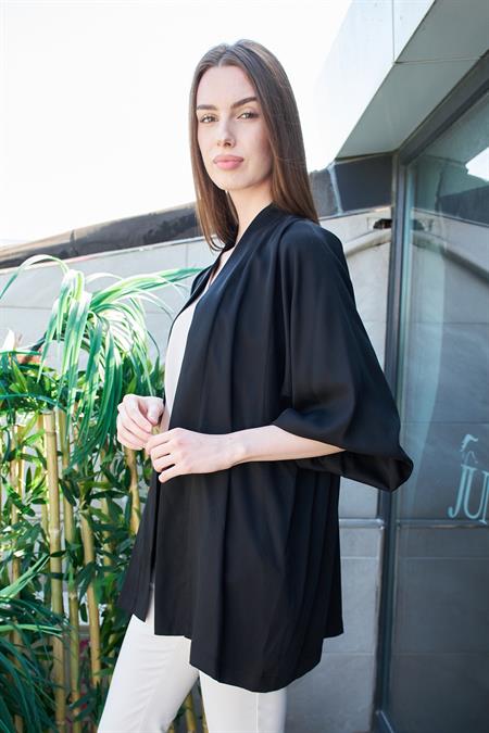 kadın %100 tencel dökümlü yazlık şık hırka