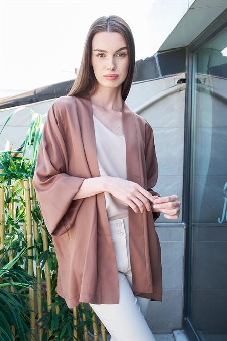 kadın %100 tencel dökümlü yazlık şık hırka