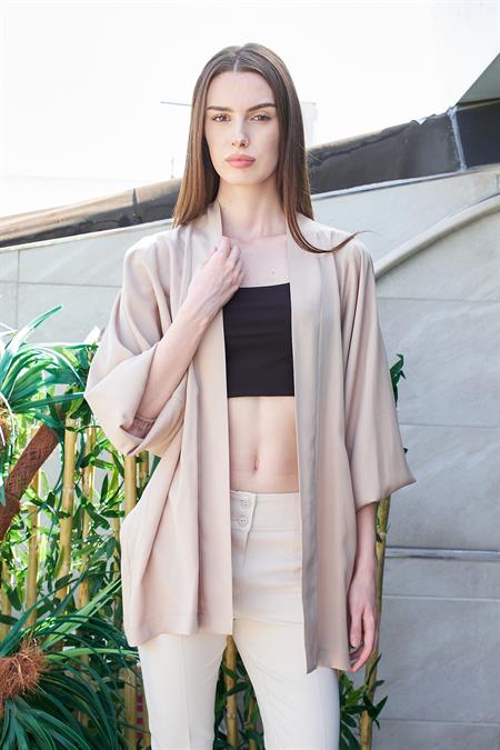 kadın %100 tencel dökümlü yazlık şık hırka