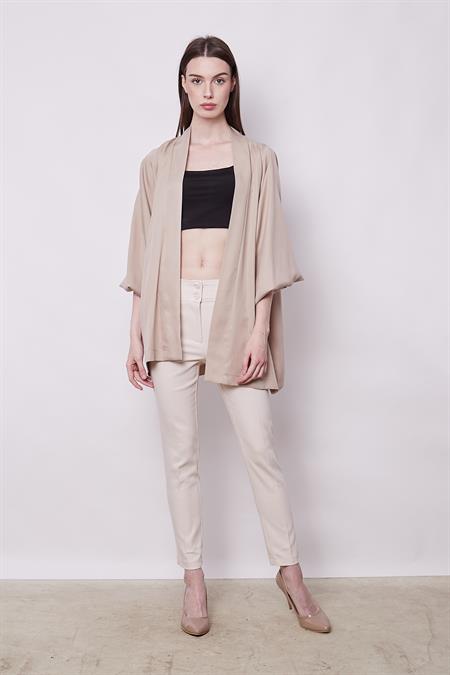 kadın %100 tencel dökümlü yazlık şık hırka