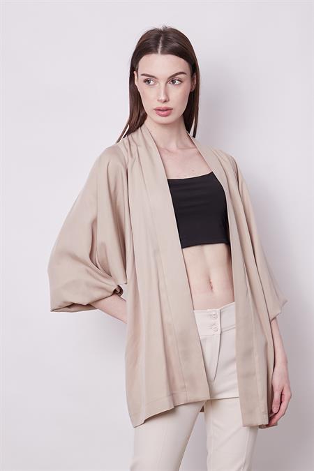 kadın %100 tencel dökümlü yazlık şık hırka
