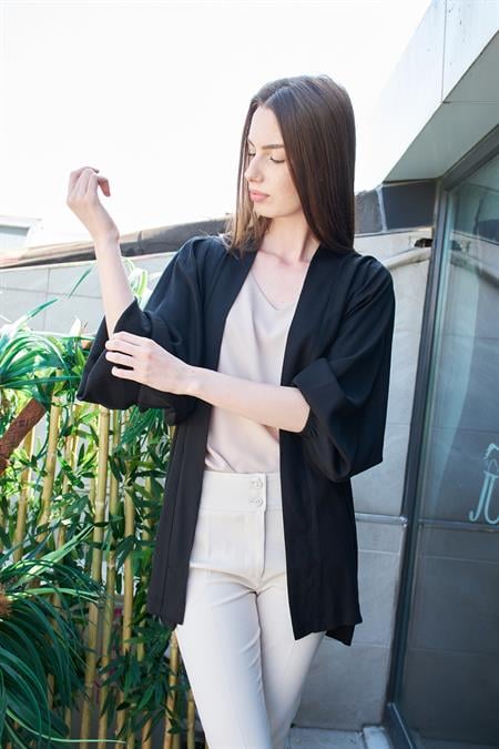 kadın %100 tencel dökümlü yazlık şık hırka