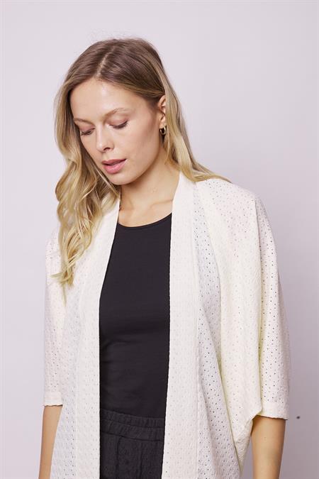 kadın delikli dantel yarasa salaş hırka