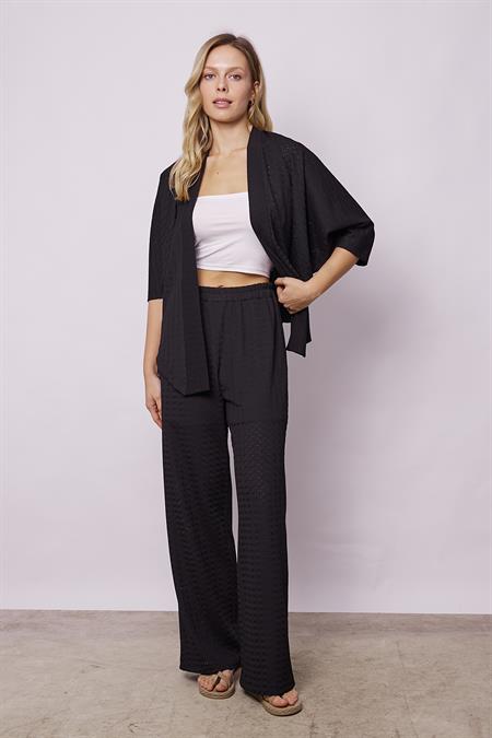 kadın delikli dantel yarasa salaş hırka