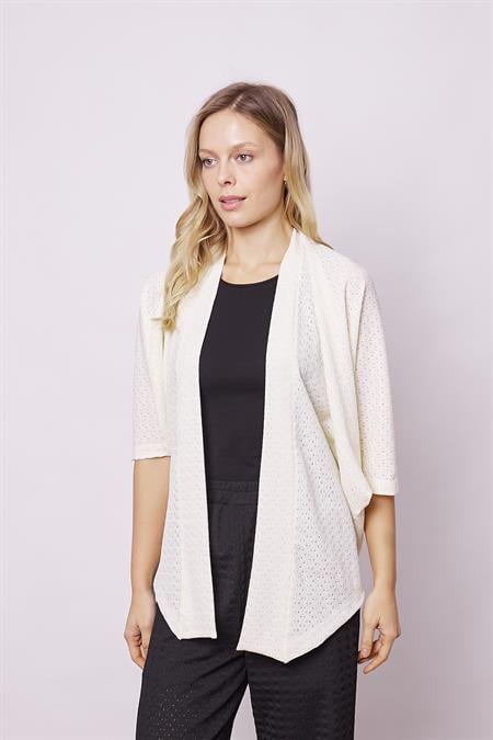 kadın delikli dantel yarasa salaş hırka