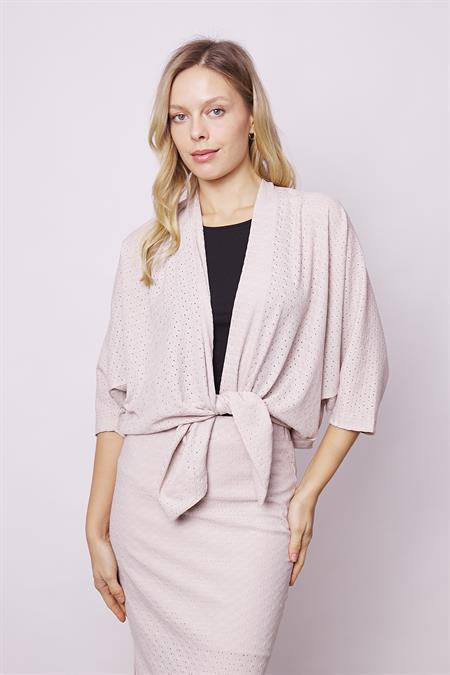 kadın delikli dantel yarasa salaş hırka