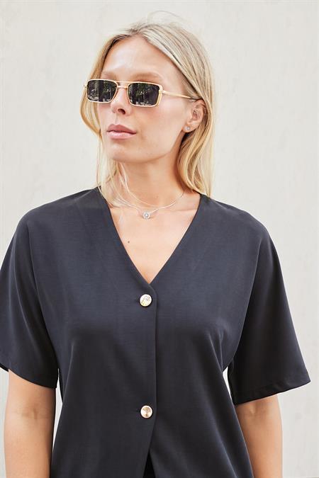 kadın modal scuba düşük omuzlu v yaka düğmeli hırka