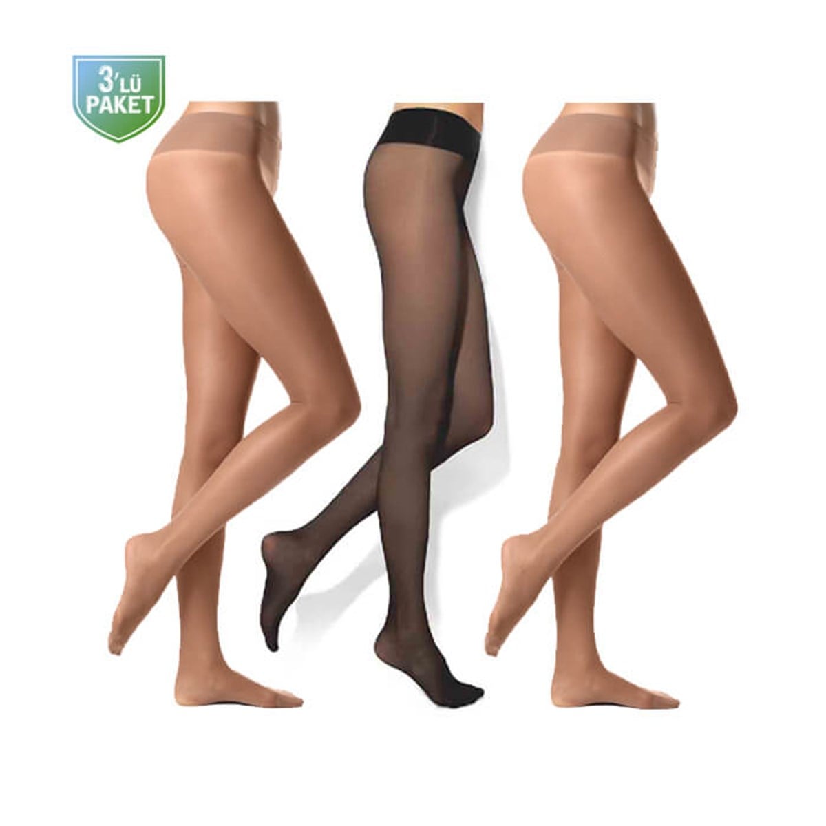 Koku Yapmayan Külotlu Gümüş Çorap 3'lü Paket