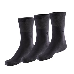 Diyabetik Soket Erkek Füme Gümüş Çorap 3'lü Paket