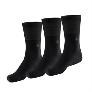 Diyabetik Soket Erkek Siyah Gümüş Çorap 3'lü Paket