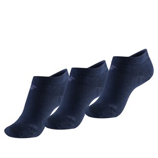 Koku Yapmayan Patik Kadın Lacivert Gümüş Çorap 3'lü Paket