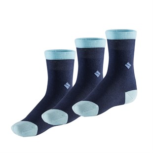Koku Yapmayan Soket Erkek Çocuk Lacivert Mavi Gümüş Çorap 3'lü Paket