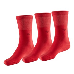 Koku Yapmayan Soket Erkek Kırmızı Gümüş Çorap 3'lü Paket