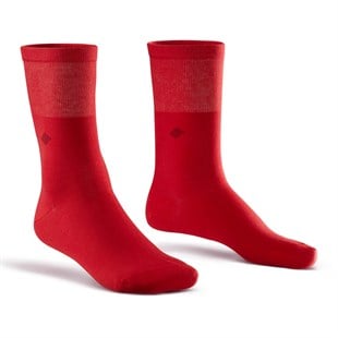 Koku Yapmayan Soket Erkek Kırmızı Gümüş Çorap