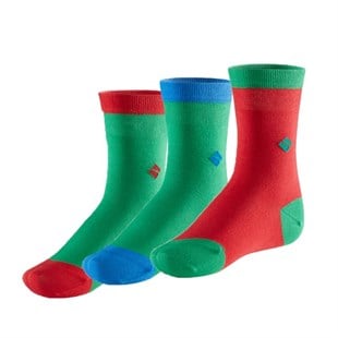 Koku Yapmayan Soket Erkek Çocuk Renkli Gümüş Çorap 3lü Paket