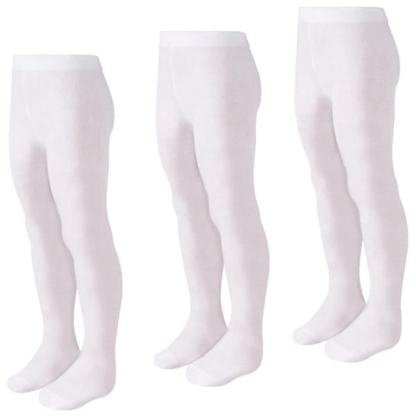 Koku Yapmayan Külotlu Kız Çocuk Beyaz Gümüş Çorap 3'lü Paket