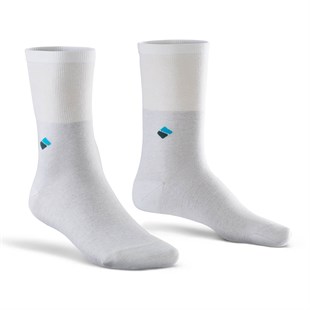 Diyabetik Soket Erkek Beyaz Gümüş Çorap