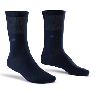 Diyabetik Soket Erkek Lacivert Gümüş Çorap 3'lü Paket