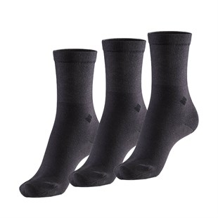 Diyabetik Soket Kadın Füme Gümüş Çorap 3'lü Paket