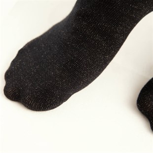 Diyabetik Terapatik Soket Kadın Siyah Gümüş Çorap