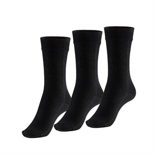 Diyabetik Terapatik Soket Kadın Siyah Gümüş Çorap 3'lü Paket