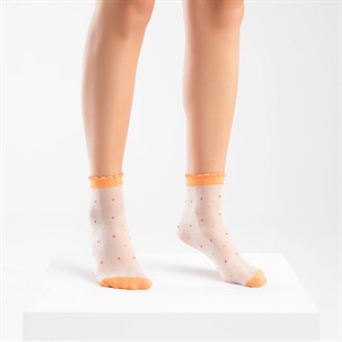 Koku Yapmayan Dotly Soket Kadın Gümüş Çorap 3'lü Paket