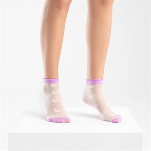 Koku Yapmayan Duckly Soket Kadın Pembe Gümüş Çorap 3'lü Paket