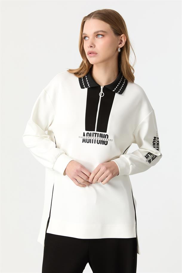 Baskı Detaylı Modal Tunik-KEMIK