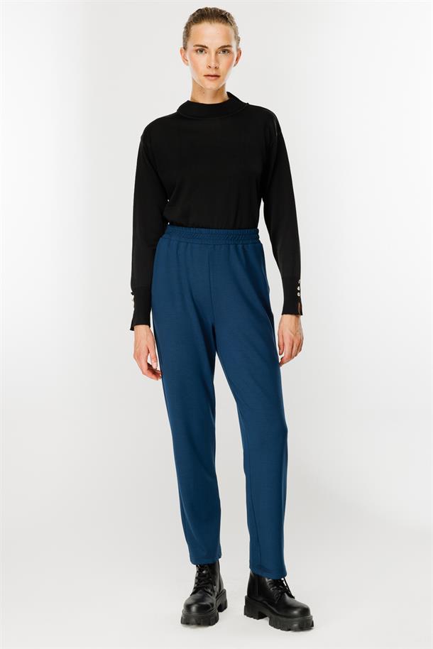 Beli Lastikli Modal Eşofman Altı-PETROL