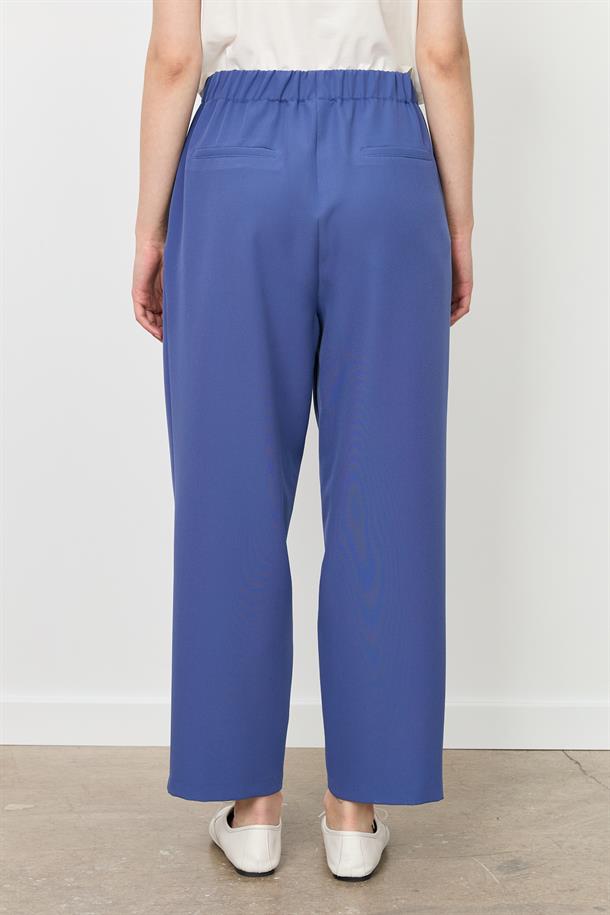Beli Lastikli Relax Pantolon-İNDİGO