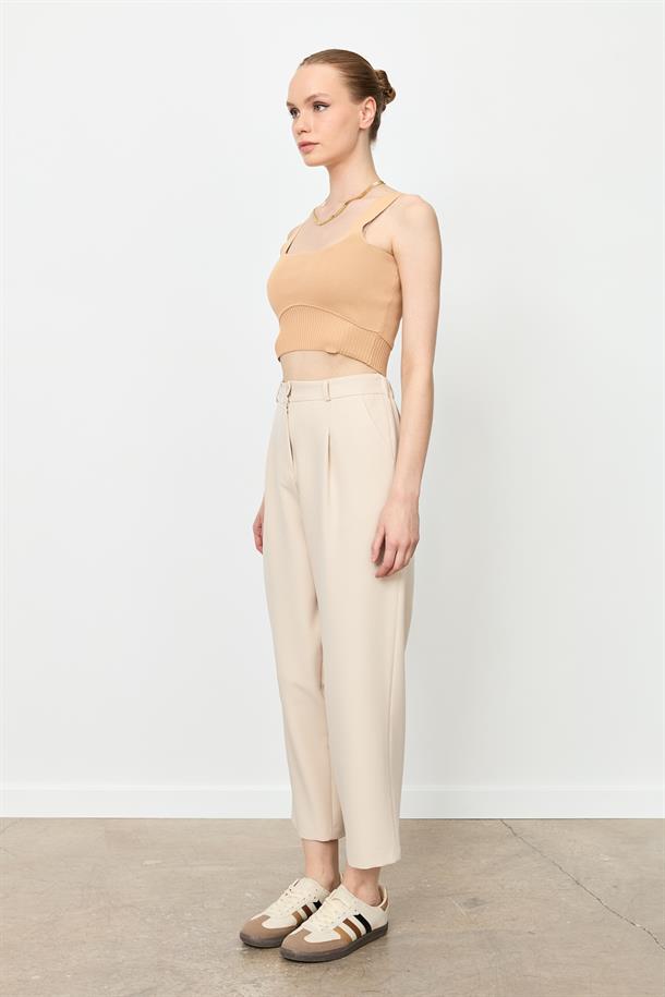 Beli Lastikli Relax Pantolon-TAŞ