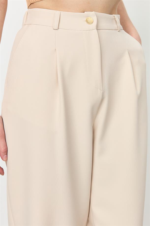 Beli Lastikli Relax Pantolon-TAŞ