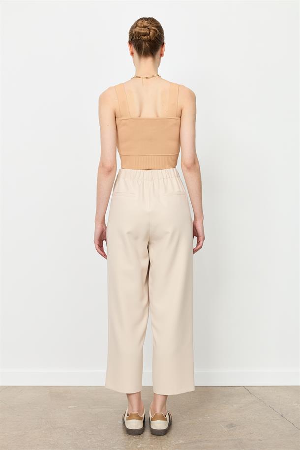 Beli Lastikli Relax Pantolon-TAŞ