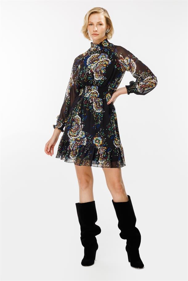 Beli Lastikli Şifon-SİYAH