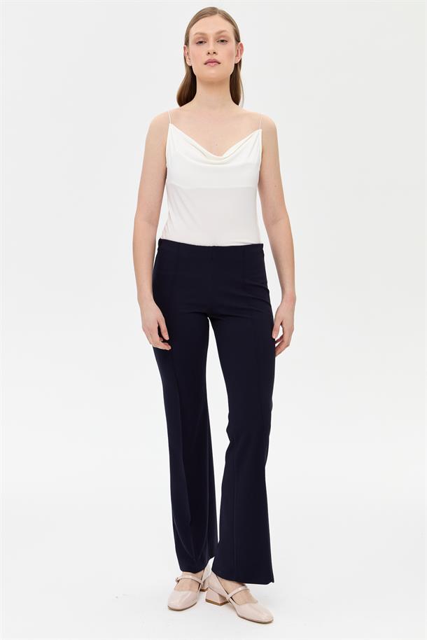 Beli Lastikli Yüksek Bel Pantolon-LACI