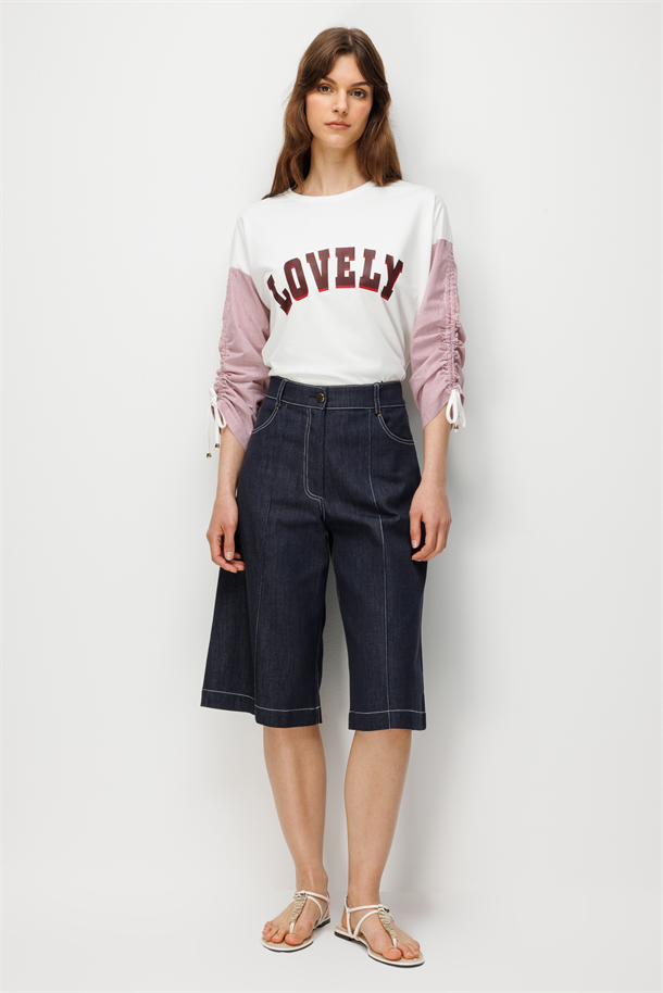 Bermuda Kot Şort-LACI