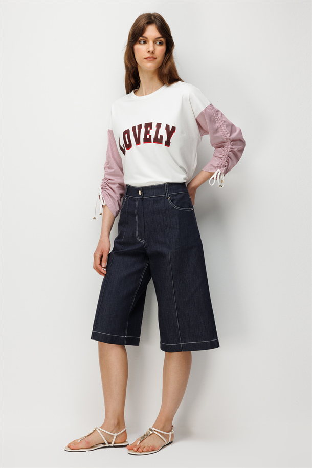 Bermuda Kot Şort-LACI