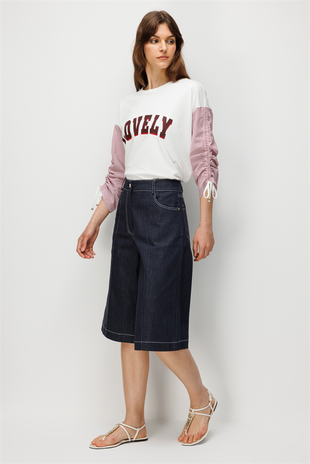 Bermuda Kot Şort-LACI