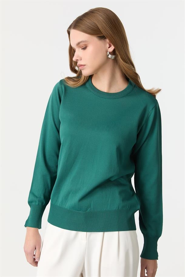 Basic Triko Kazak-ZÜMRÜT