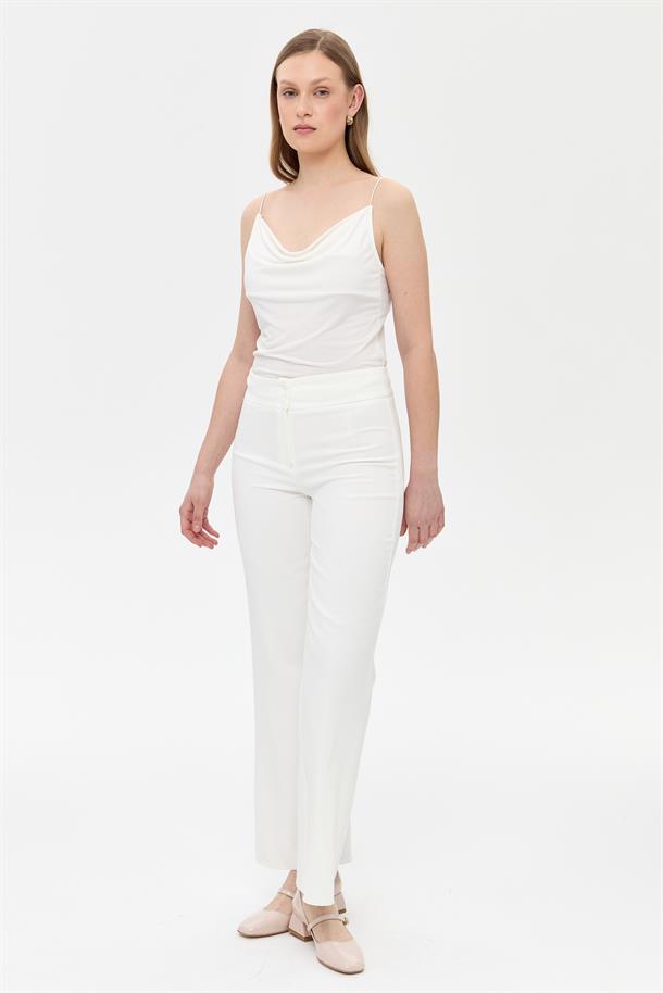 Bol Paça Klasik Pantolon-EKRU