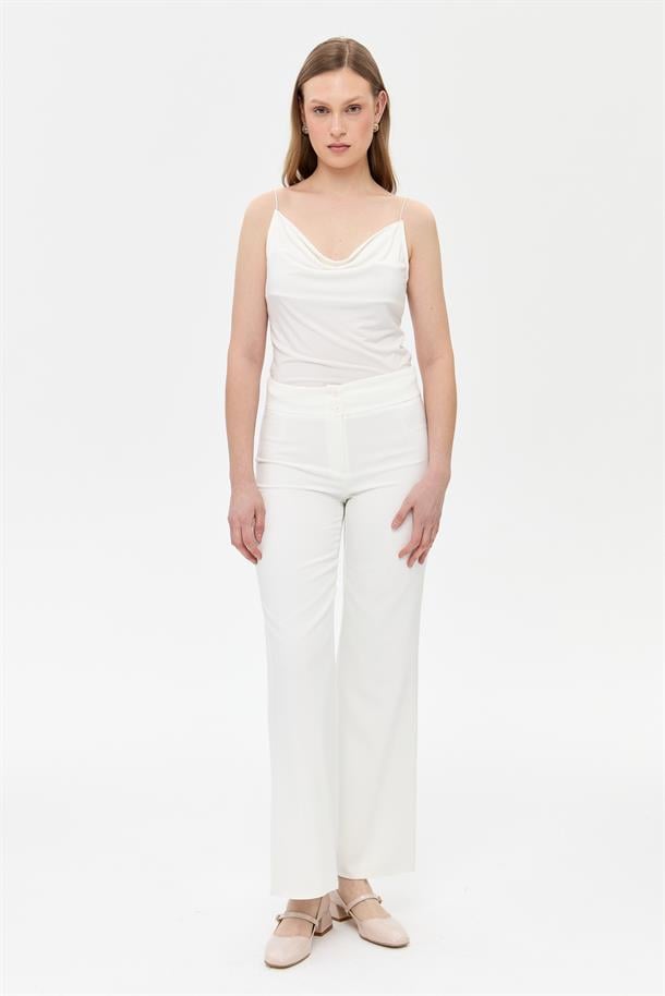 Bol Paça Klasik Pantolon-EKRU