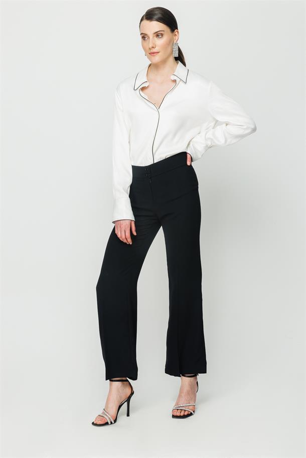 Bol Paça Klasik Pantolon-SİYAH