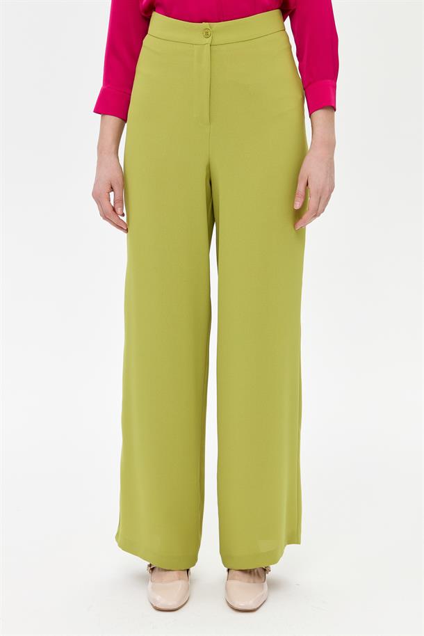 Bol Paça Krep Pantolon-Y.YEŞİLİ