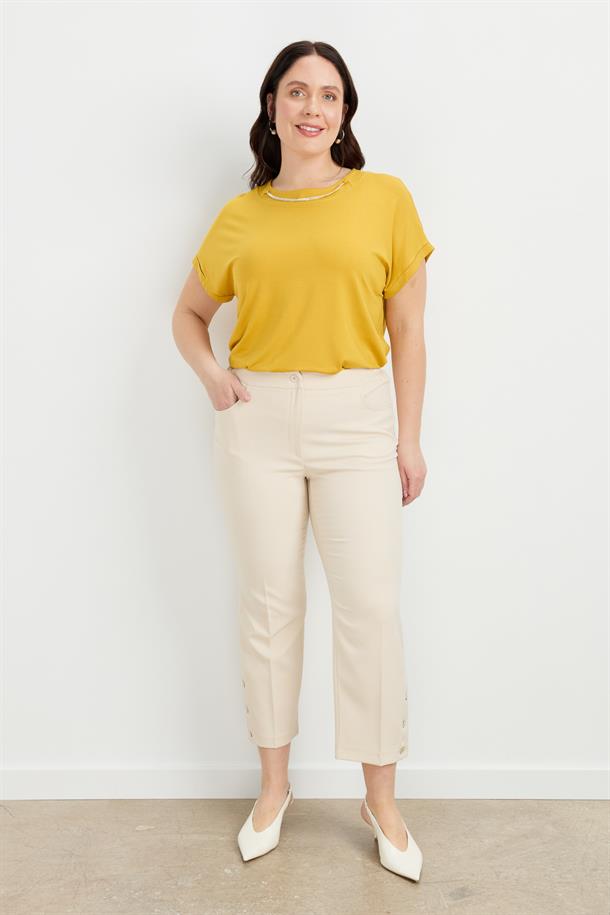 Büyük Beden Hürrem Pantolon-TAŞ